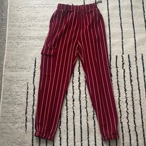 SHEIN red striped pants